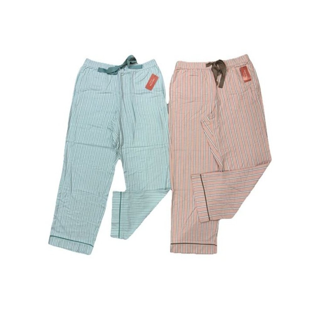 State of Day Women’s Pajama Pants Bundle Sz M Mint Stripe & Pink Stripe NWT - Picture 2 of 4